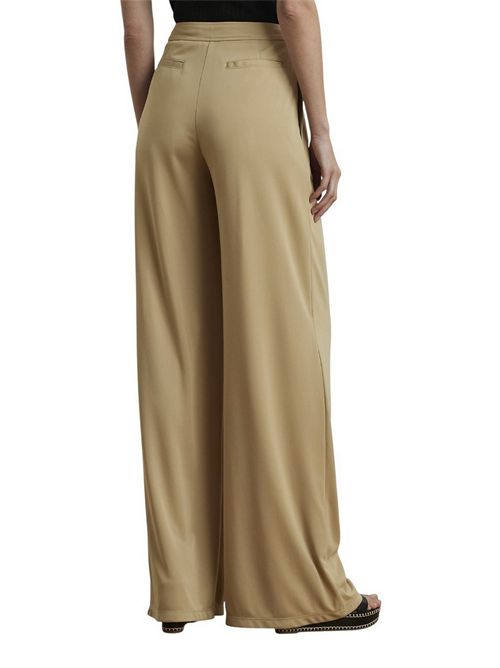 pantalone donna largo con pinces cammello Ralph Lauren | 200980217003